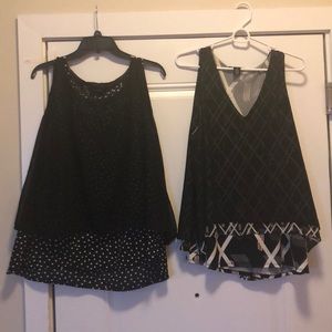 Patterned shirts.  Will sell both together.  WHBM.